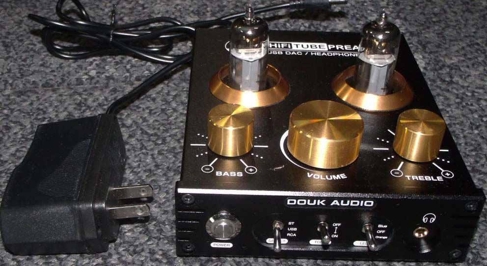Douk Audio P1 GE5654 真空管 プリアンプ HiFi Blue